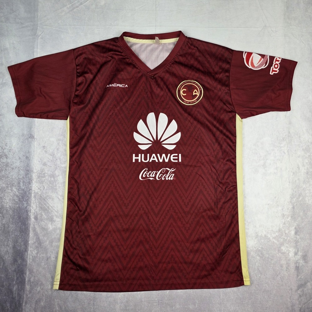 Club America Centenario Football Soccer Jersey Adult Medium Red‎ #18 Corona 2026